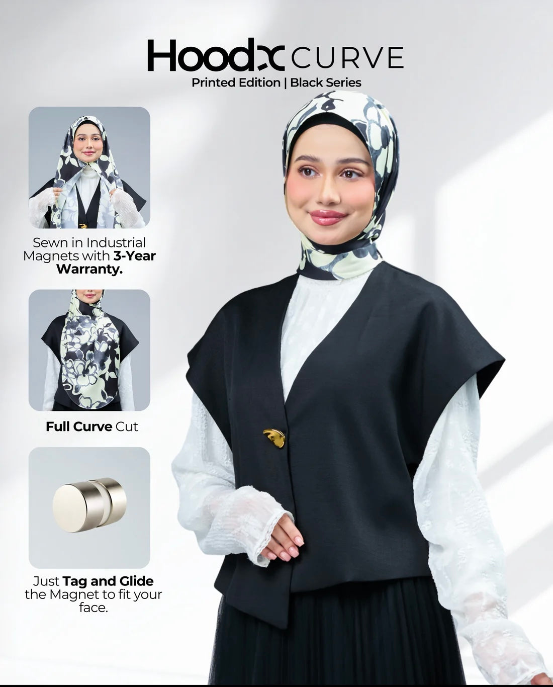 HoodX Curve Printed in Misty Petal