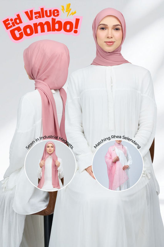 HX Curve x Rhea Selendang in Dusty Pink