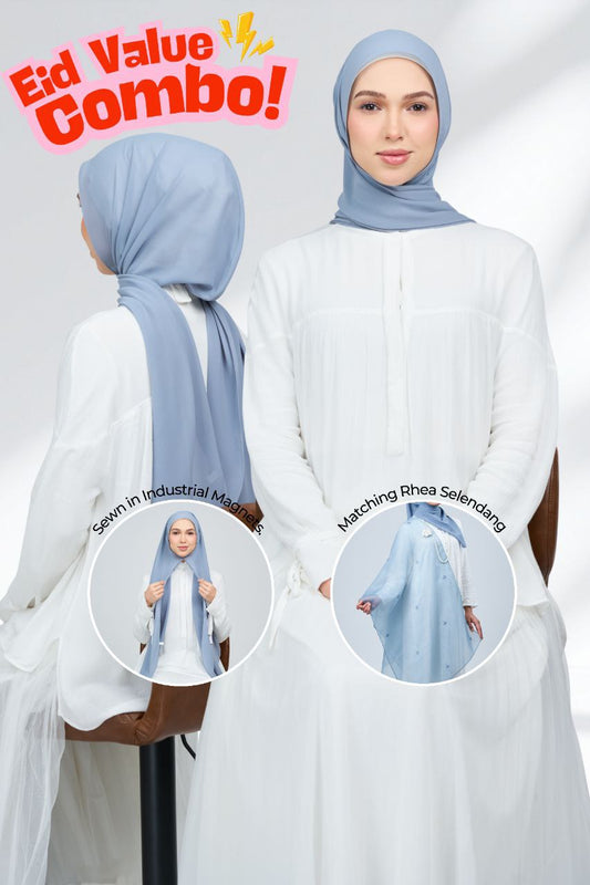 HX Curve x Rhea Selendang in Slate Blue