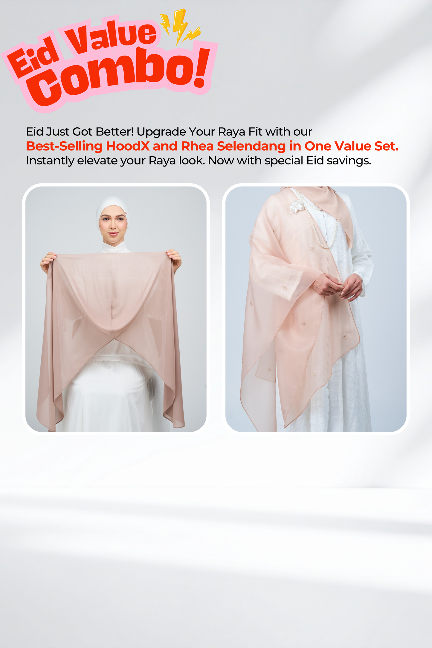 HX Curve x Rhea Selendang in Latte