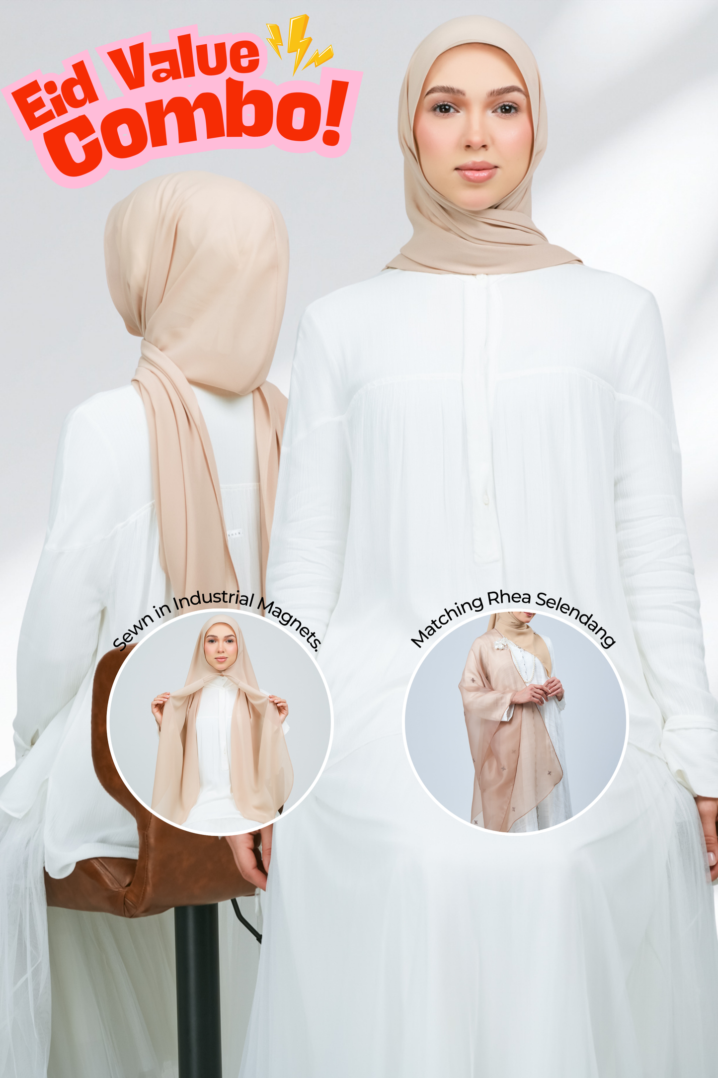HX Curve x Rhea Selendang in Light Fawn
