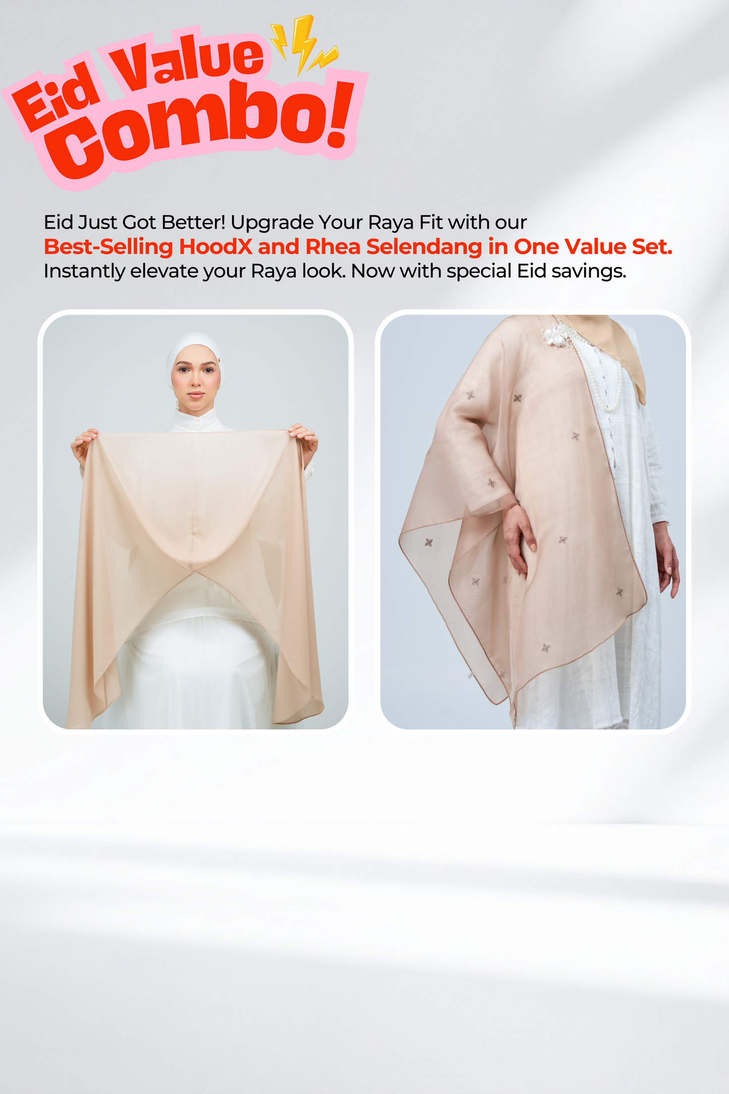 HX Curve x Rhea Selendang in Light Fawn