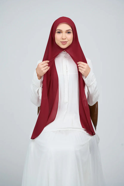 [★New] HoodX Curve [Pearl Chiffon] in Rouge