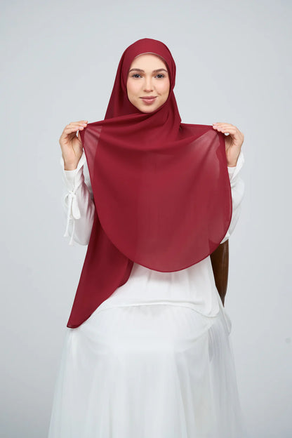 [★New] HoodX Curve [Pearl Chiffon] in Rouge