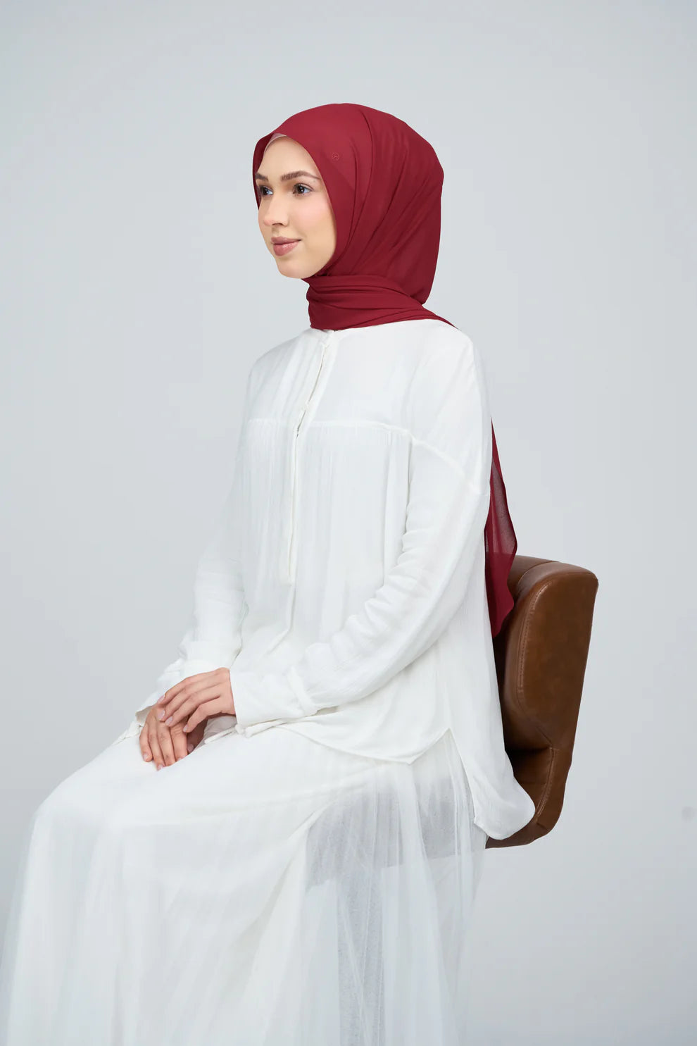 [★New] HoodX Curve [Pearl Chiffon] in Rouge