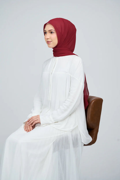 [★New] HoodX Curve [Pearl Chiffon] in Rouge
