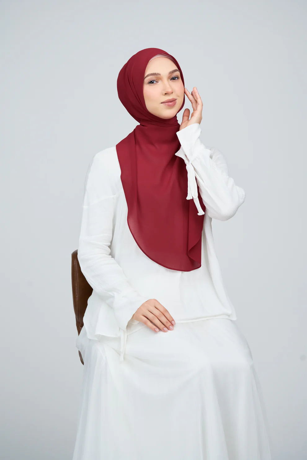 [★New] HoodX Curve [Pearl Chiffon] in Rouge