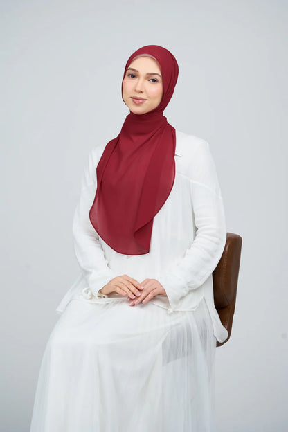 [★New] HoodX Curve [Pearl Chiffon] in Rouge