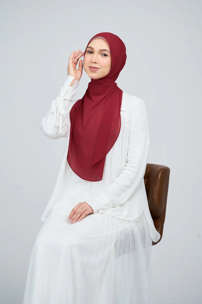 [★New] HoodX Curve [Pearl Chiffon] in Rouge