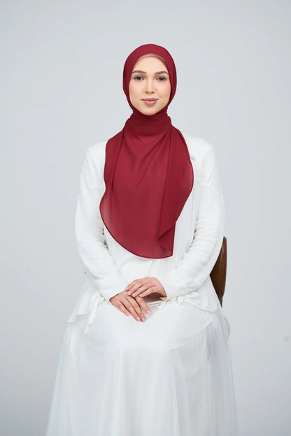 [★New] HoodX Curve [Pearl Chiffon] in Rouge