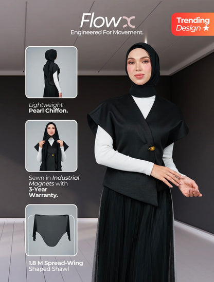 FlowX V3 [Pearl Chiffon] in Black