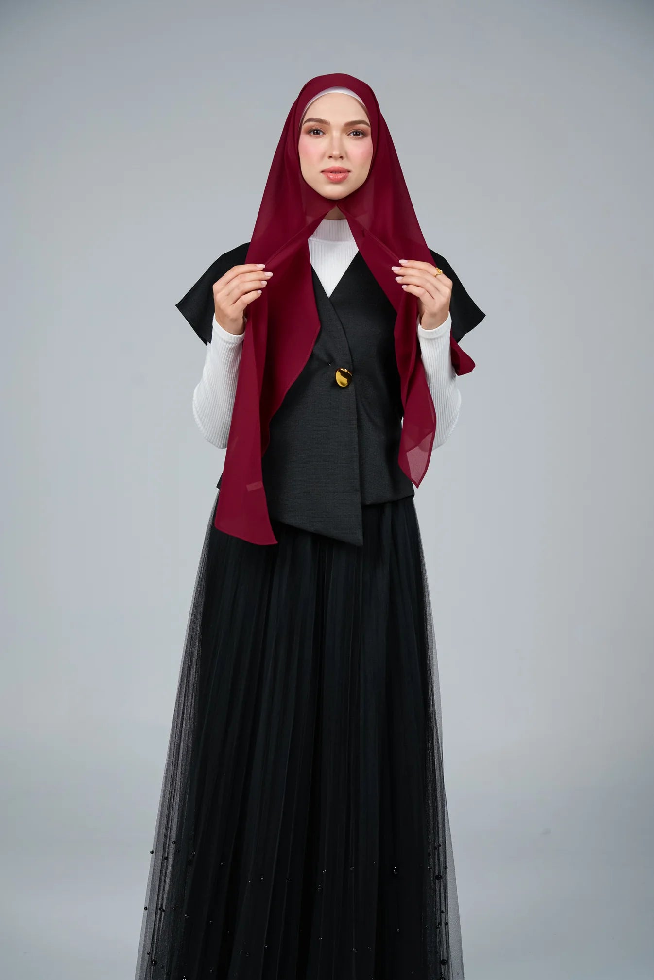 FlowX V3 [Pearl Chiffon] in Deep Rouge