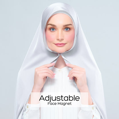 Instant Tag n' Go Shawl | Satin Silk in Silver