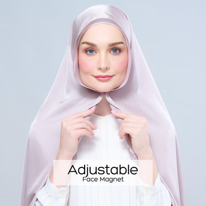 Instant Tag n' Go Shawl | Satin Silk in Cool Taupe