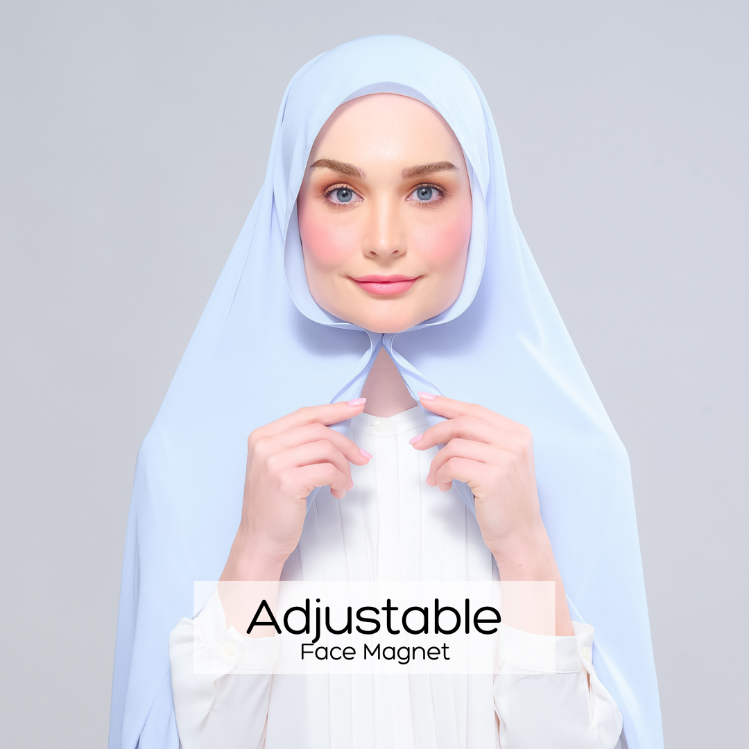 Instant Tag n' Go Shawl | Chiffon Silk in Powder Blue