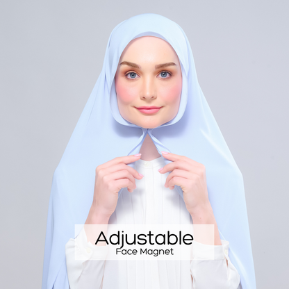 Instant Tag n' Go Shawl | Chiffon Silk in Powder Blue