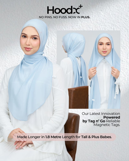 [★New] HoodX Curve [Pearl Chiffon] in Ice Blue