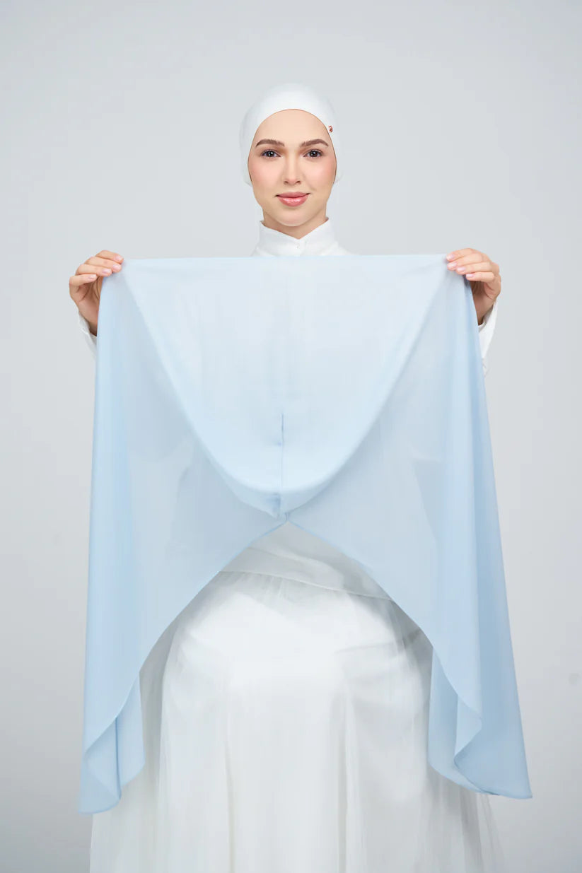 [★New] HoodX Curve [Pearl Chiffon] in Ice Blue