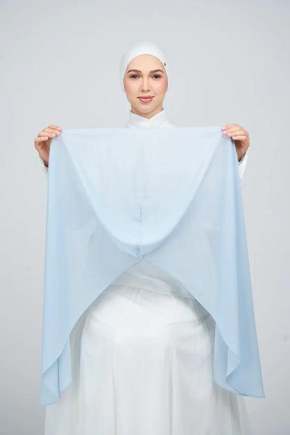 [★New] HoodX Curve [Pearl Chiffon] in Ice Blue