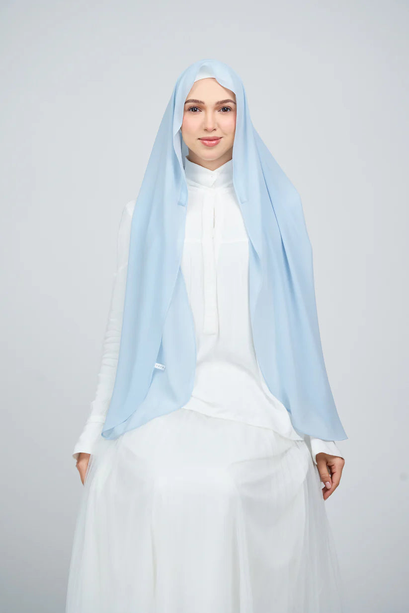 [★New] HoodX Curve [Pearl Chiffon] in Ice Blue