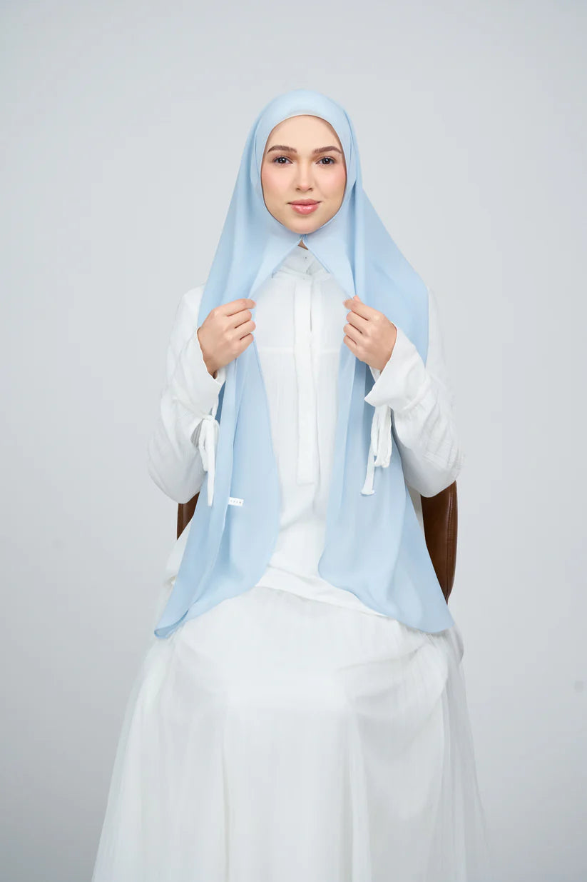 [★New] HoodX Curve [Pearl Chiffon] in Ice Blue