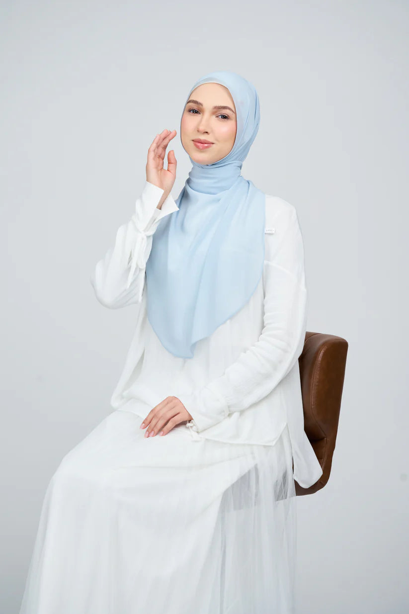 [★New] HoodX Curve [Pearl Chiffon] in Ice Blue