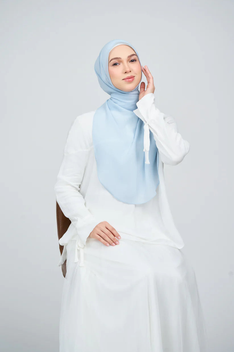 [★New] HoodX Curve [Pearl Chiffon] in Ice Blue