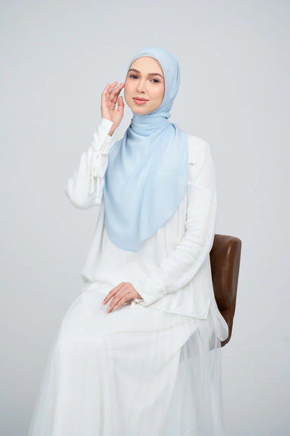 [★New] HoodX Curve [Pearl Chiffon] in Ice Blue