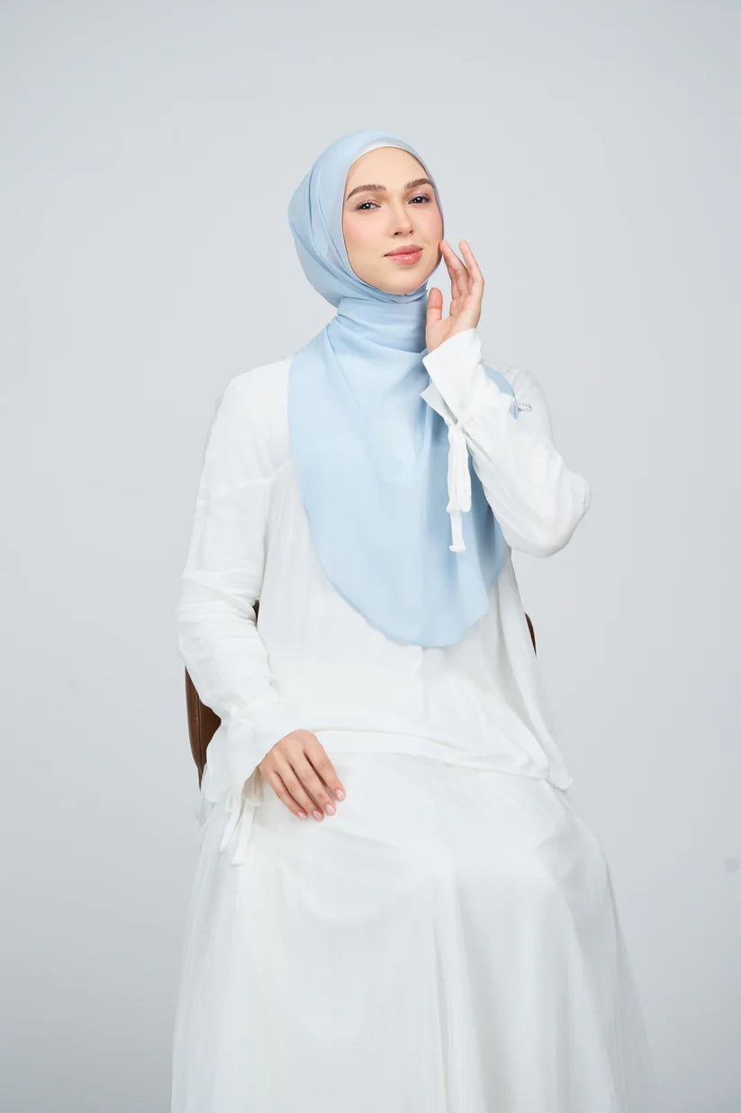 [★New] HoodX Curve [Pearl Chiffon] in Ice Blue