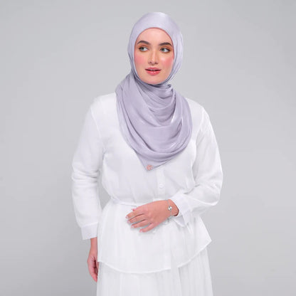 Raia Shawl | Ironless Shimmer in Platinum