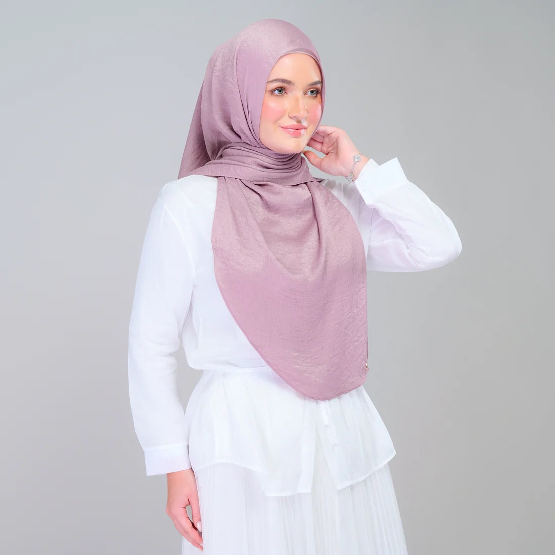 Instant Tag n' Go Shawl | Textured Silk in Deep Rose