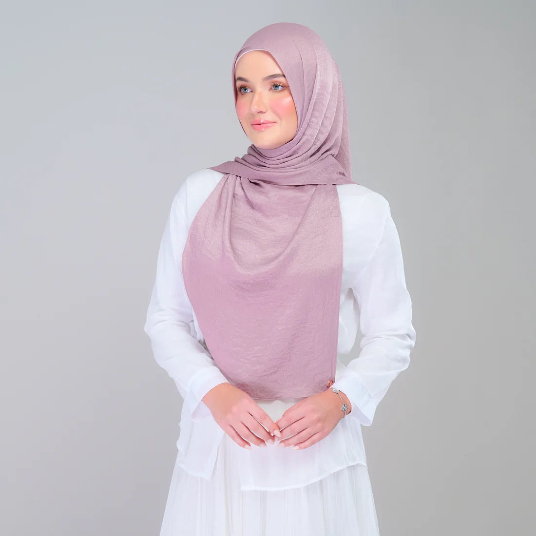 Instant Tag n' Go Shawl | Textured Silk in Deep Rose
