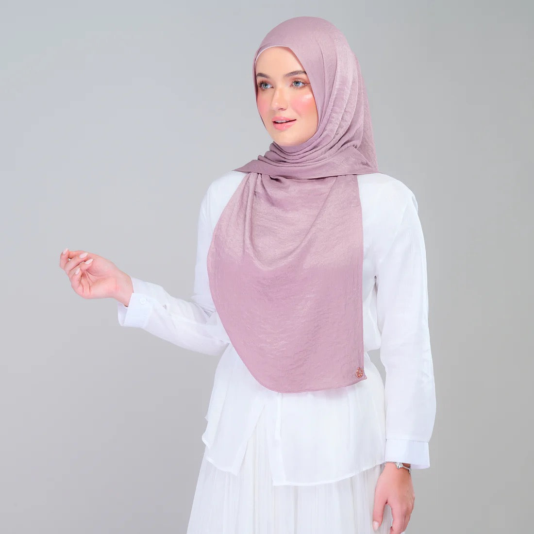Instant Tag n' Go Shawl | Textured Silk in Deep Rose