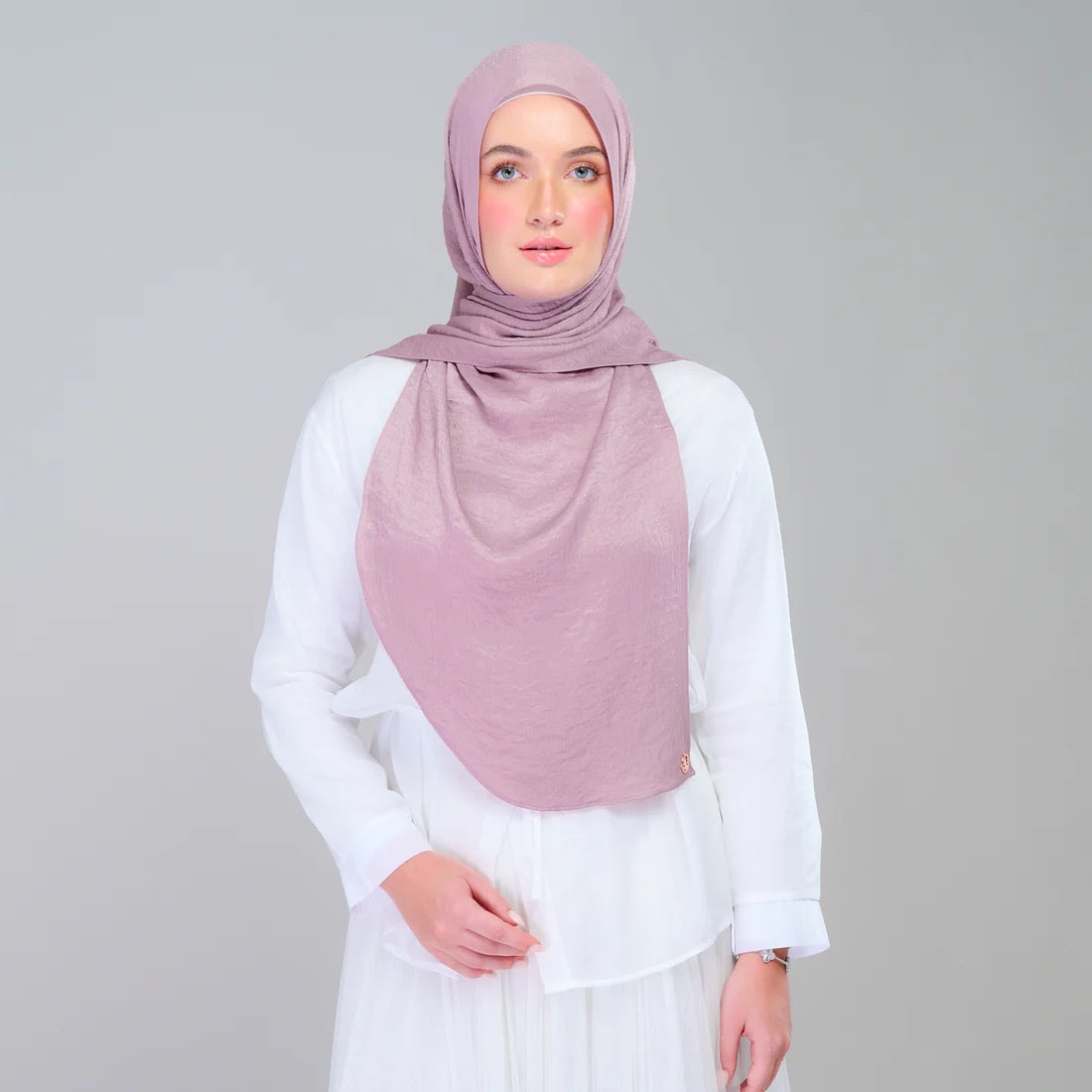 Instant Tag n' Go Shawl | Textured Silk in Deep Rose