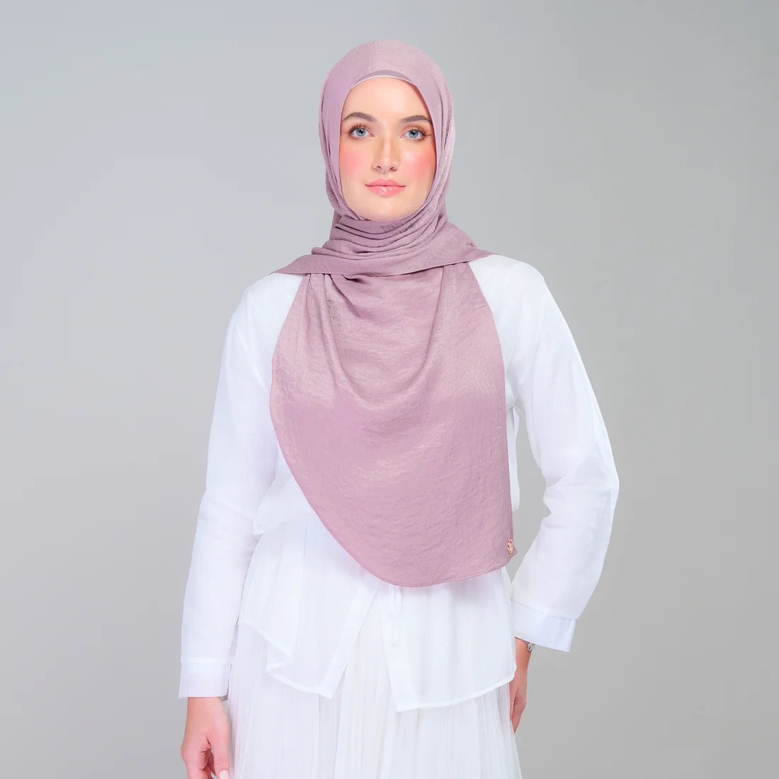 Instant Tag n' Go Shawl | Textured Silk in Deep Rose