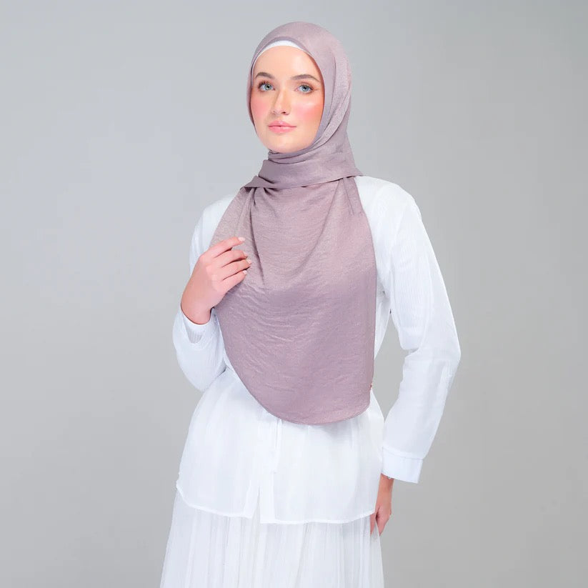 Instant Tag n' Go Shawl | Textured Silk in Ash Taupe