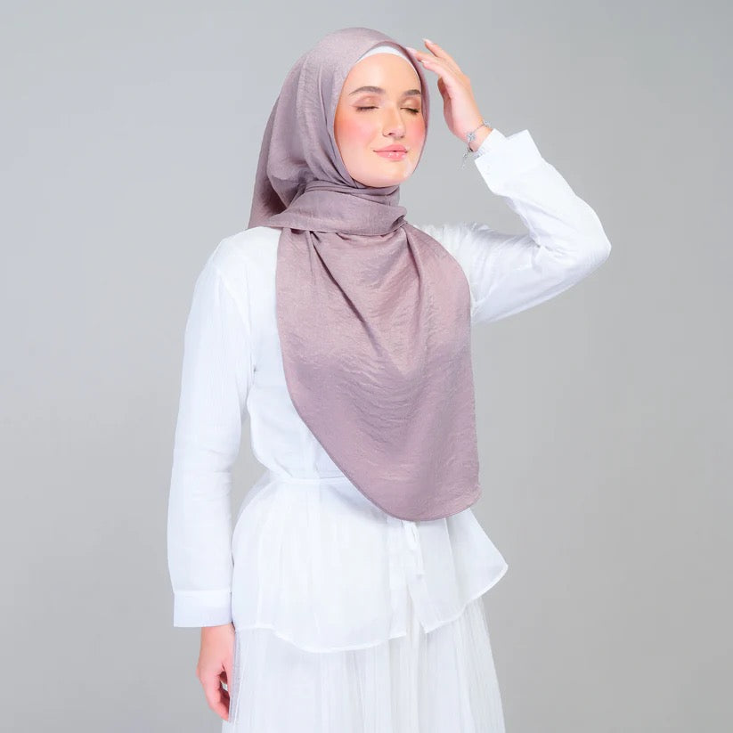 Instant Tag n' Go Shawl | Textured Silk in Ash Taupe