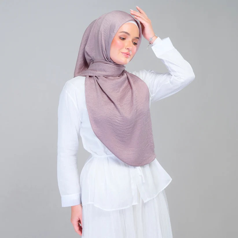 Instant Tag n' Go Shawl | Textured Silk in Ash Taupe