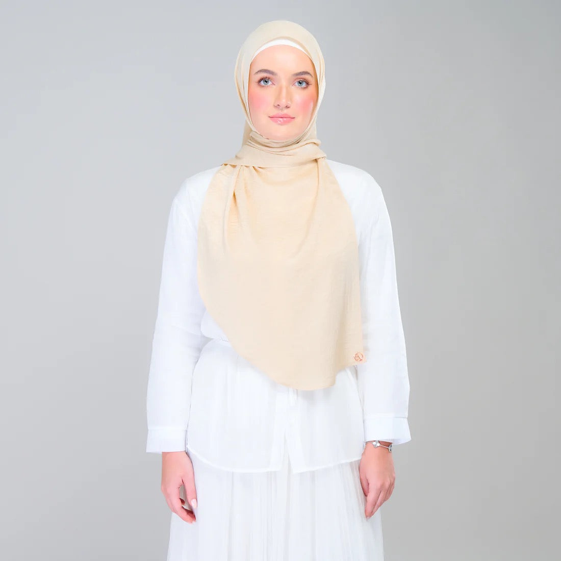 Instant Tag n' Go Shawl | Textured Silk in Buttermilk