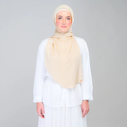 Instant Tag n' Go Shawl | Textured Silk in Buttermilk
