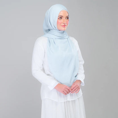 Instant Tag n' Go Shawl | Textured Silk in Soft Blue