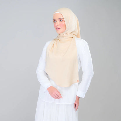 Instant Tag n' Go Shawl | Textured Silk in Buttermilk