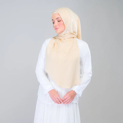Instant Tag n' Go Shawl | Textured Silk in Buttermilk