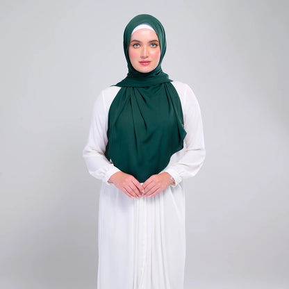 Instant Tag n' Go Shawl | Chiffon Silk in Emerald Green