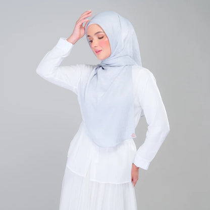 Instant Tag n' Go Shawl | Textured Silk in Light Grey