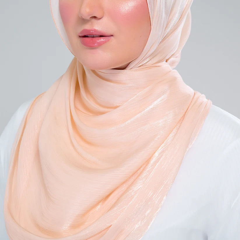Raia Shawl | Ironless Shimmer in Rose Gold