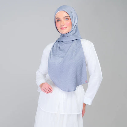 Instant Tag n' Go Shawl | Textured Silk in Metallic Grey