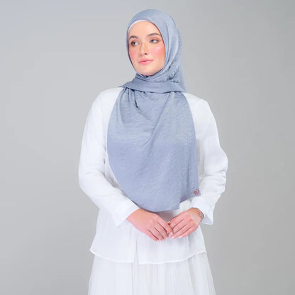 Instant Tag n' Go Shawl | Textured Silk in Metallic Grey