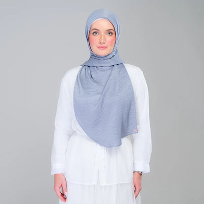Instant Tag n' Go Shawl | Textured Silk in Metallic Grey