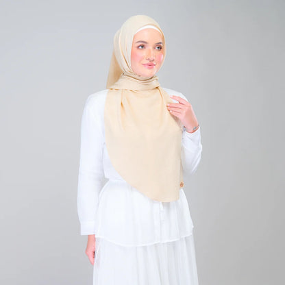 Instant Tag n' Go Shawl | Textured Silk in Buttermilk